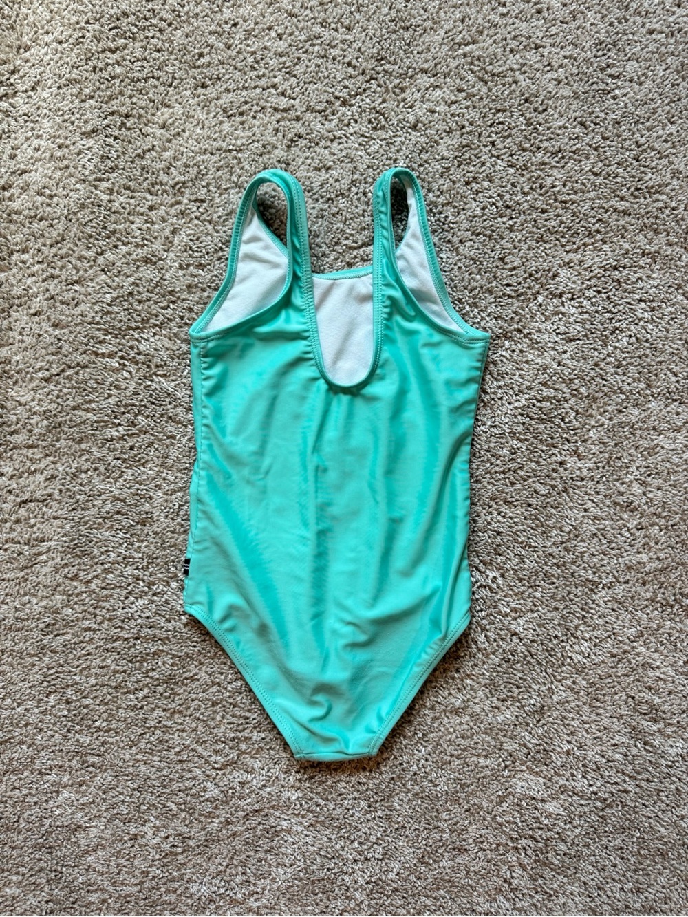 Nautica Girls One Piece Swimsuit Teal Pink Sequin Palm Leaf Bathing Suit size 6 - Picture 7 of 8